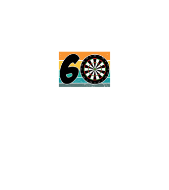'I''m not 60 I''m triple 20 darts birthday' model negru pe tricou