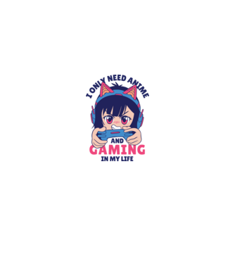 Am nevoie doar de Anime și Jocuri model alb pe tricou