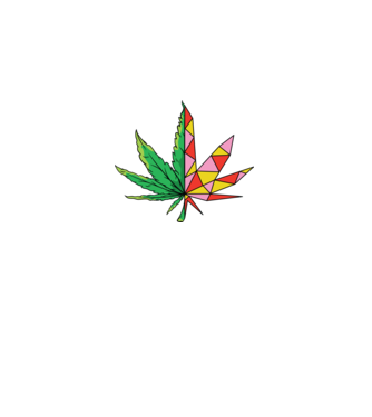 Frunză de marijuana model alb pe tricou