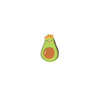 Avocado Queen Regina Avocado model negru pe tricou