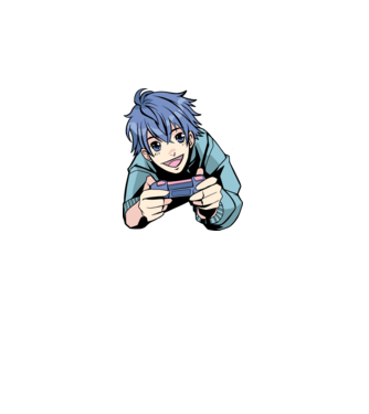 Anime băiat Gamer model alb pe tricou