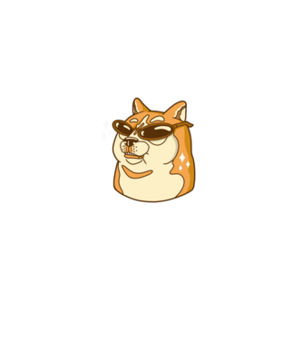 Doge Coin model negru pe tricou