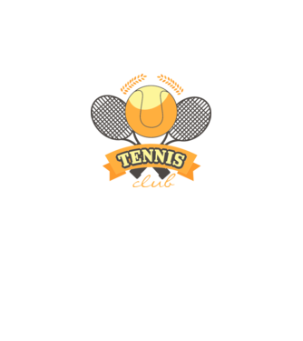 Tennis Club model alb pe tricou