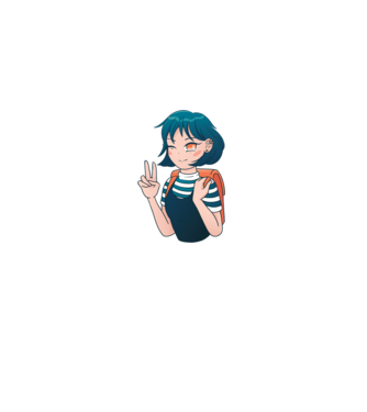 Anime fată model liliachiu pe tricou