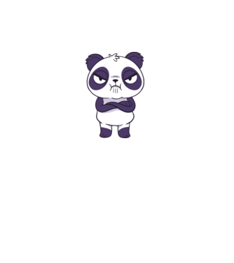 Panda furios model turcoaz pe tricou