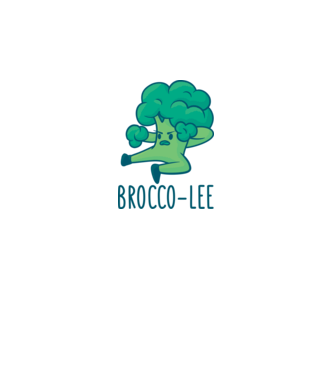 Brocco-Lee - Broccoli Karate model alb pe tricou