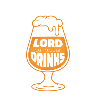 Lord of the Drinks Bere model alb pe tricou