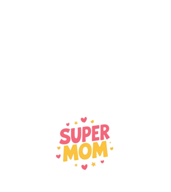 Super Mom Negru model albastru închis pe tricou