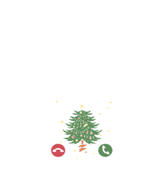 Christmas is calling model negru pe tricou