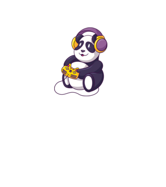 Gamer Panda model gri pe tricou