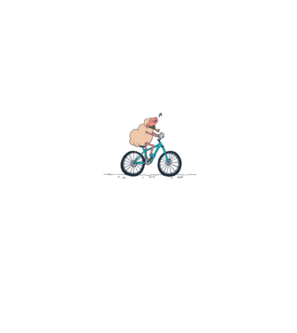 Miel cu bicicletă model alb pe tricou