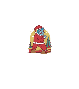 Gorila Santa model alb pe tricou