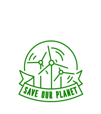 Save Our Planet - Ziua Pământului model alb pe tricou