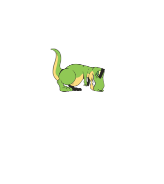 T-rex Push-up model albastru închis pe tricou
