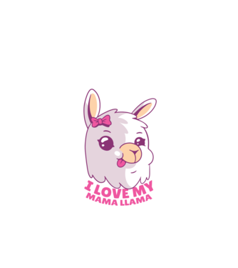 I Love My Papa Llama tricou drăguț cu lamă pentru bunica model negru pe tricou