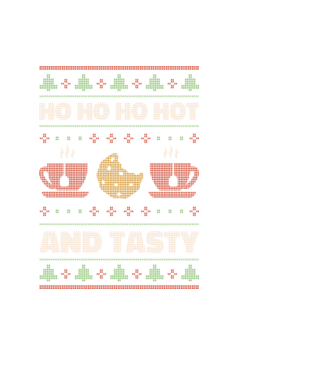 Ho Ho Ho Hot and Tasty Pulovăr urât model negru pe tricou