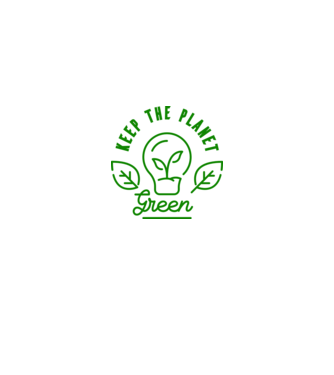 Keep The Planet Green - Ziua Pământului model alb pe tricou