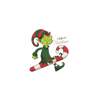 Crăciun Fericit Elf model negru pe tricou