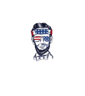 Lincoln USA model gri pe tricou