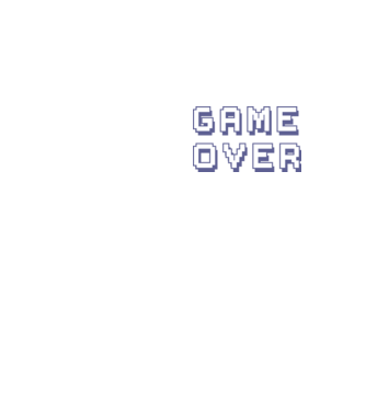 Game Over model galben neon pe tricou