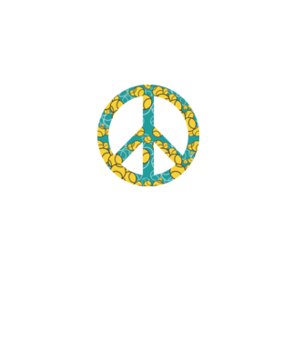 Simbol Baseball Peace model negru pe tricou