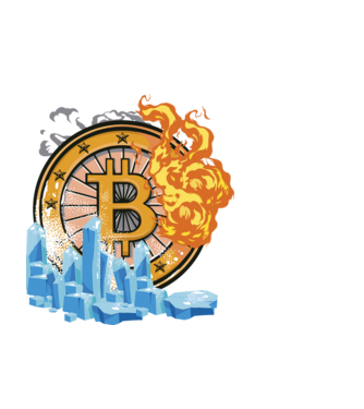 Logo Bitcoin model negru pe tricou