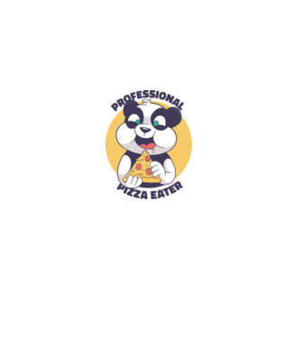Panda Pizza model turcoaz pe tricou