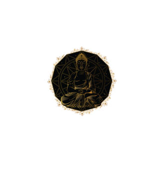 Buddha Mandala model negru pe tricou