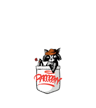 Raton de buzunar model nisipiu pe tricou