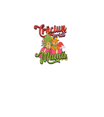 CRĂCIUN FERICIT MAMĂ model negru pe tricou