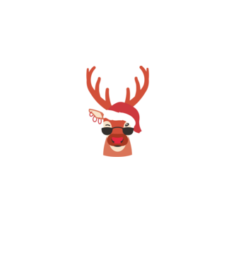 Cool Reindeer Rudolph model negru pe tricou
