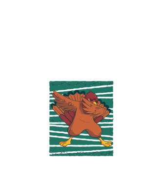 Curcan DAB Ziua Recunoștinței Thanksgiving model alb pe tricou