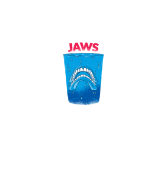 Jaws dinți tricou parodie model negru pe tricou