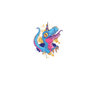 Unicornsaurus - Dinozaur Unicorn model turcoaz pe tricou