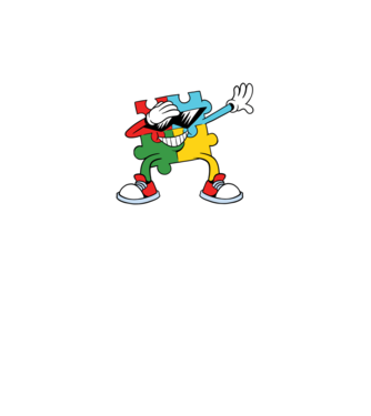 Autist DAB Puzzle model negru pe tricou