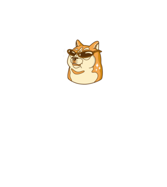 Doge Coin model negru pe tricou