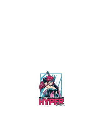 Hyper Gal - Fată Anime model negru pe tricou