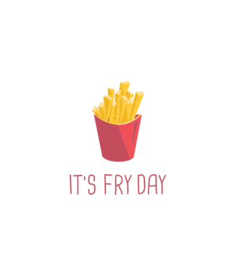 'It''s Fry Day' model negru pe tricou