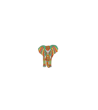 Mandala Elefant model gri pe tricou