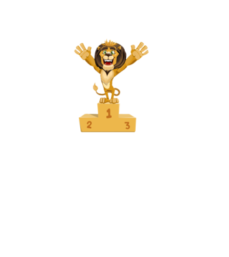 lion champion model alb pe tricou