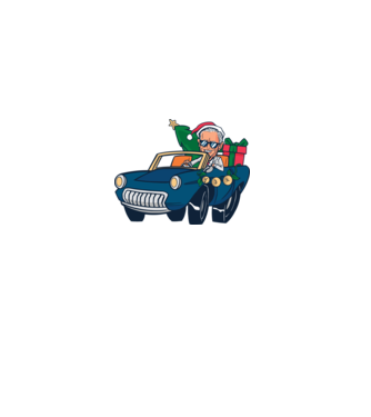 Ridin with Biden Crăciun model alb pe tricou
