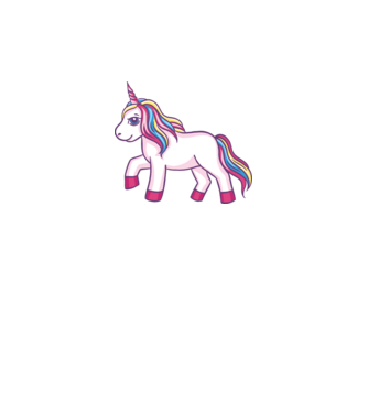 Unicorn drăguț model verde neon pe tricou