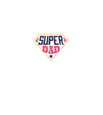Super Tata model alb pe tricou