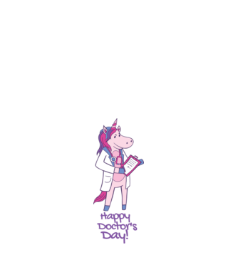 Medic Unicorn model negru pe tricou