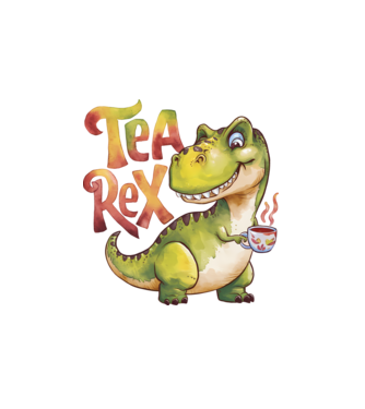 Tea Rex model alb pe tricou