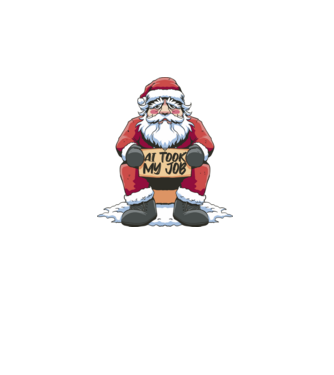 AI took my job Santa model turcoaz pe tricou