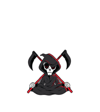 Moartea - Grim Reaper model negru pe tricou