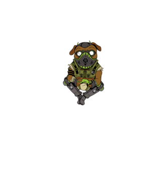 Mops Gamer model alb pe tricou