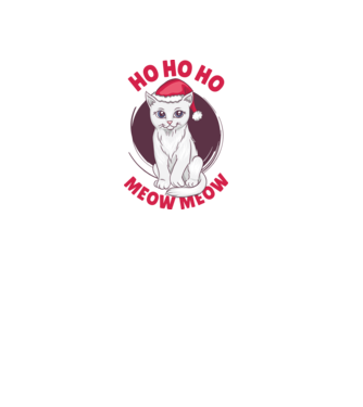 Ho Ho Ho Ho Ho Ho Ho Meow Meow Crăciun cu pisică model roz deschis pe tricou