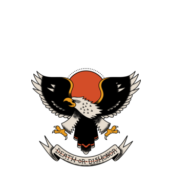 Eagle Tatuaj model turcoaz pe tricou
